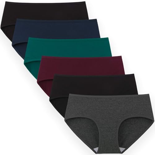 INNERSY Womens Underwear Cotton Hipster Panties Regular & Plus Size 6-Pack(Medium,Dark Vintage) ProductsLogo