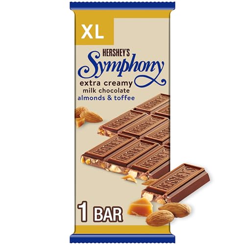 HERSHEY'S SYMPHONY Milk Chocolate, Almonds and Toffee XL, Candy Bar, 4.25 oz (16 Pieces) ProductsLogo