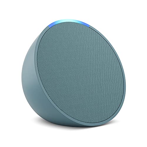 Amazon Echo Pop (newest model), Our smallest Alexa speaker, Fits in any room, Midnight Teal ProductsLogo