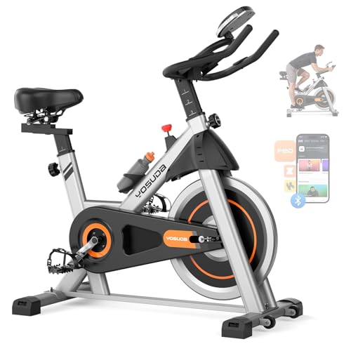 YOSUDA Exercise Bike, Brake Pad Stationary Bike for Home with Exclusive App, Magnetic Indoor Cycling Bike with 300 lb Weight Capacity, Low Noise, Tablet Holder and Fitness Courses for Weight Loss ProductsLogo
