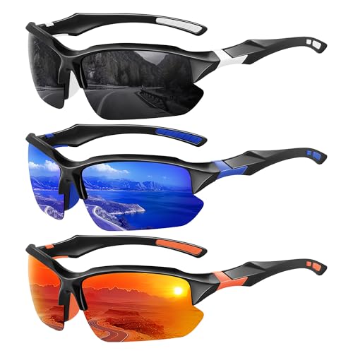 XVXV Polarized Sports Sunglasses for Men - UV Protection Lightweight Half Frame Sun Glasses for Running Fishing Golf ProductsLogo