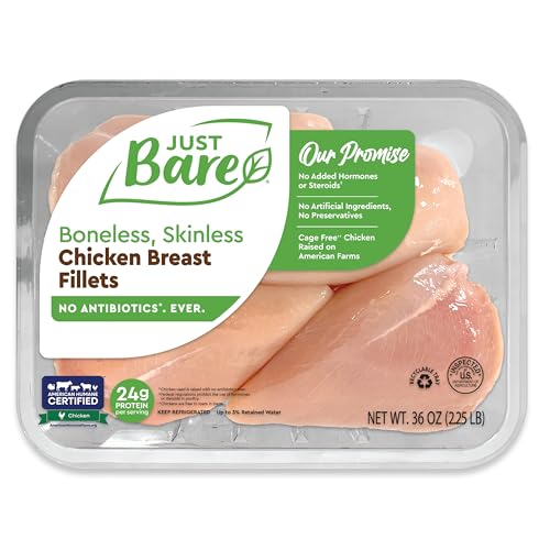 Just Bare® Natural Fresh Chicken Breast Fillets | Family Pack | Antibiotic Free | Boneless | Skinless | 2.25 LB ProductsLogo