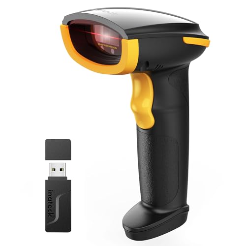 Inateck Wireless Barcode Scanner, Bluetooth Bar Code Scanner, 1D USB Barcode Reader Handheld, 1 Charge 3 Months, Scanner Barcode with APP and SDK ProductsLogo