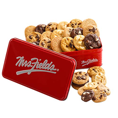 Mrs. Fields 30 Nibblers Bite-Sized Cookies Signature Tin - Assorted with 30 Nibblers Cookies in our 5 Classic Cookie Flavors ProductsLogo