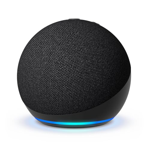 Amazon Echo Dot, Vibrant sounding Alexa speaker, Great for bedrooms, dining rooms and offices, Charcoal ProductsLogo