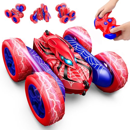 Excitobo Remote Control Car,RC Cars for 4 5 6 7 8 9 10 11 12 Year Old Boy Double Sided 360°Flip 4WD Rechargeable Drift RC Race Car Boys Toys Birthday Gifts Christmas Basket Stuffers for Kids Age 4-12 ProductsLogo