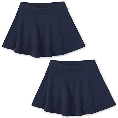 The Children's Place girls Active French Terry Skort Skirt Set, Tidal 2 Pack, Small US ProductsLogo
